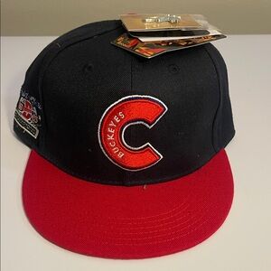 Black and Red Buckeyes Fitted Hat Size 7 1/2
